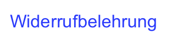 Widerrufbelehrung